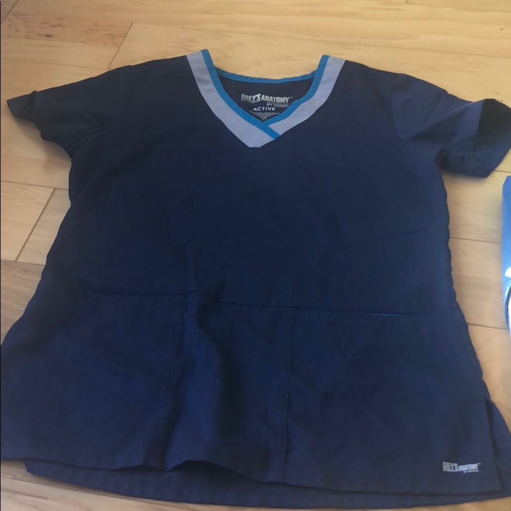 Navy Scrub Top